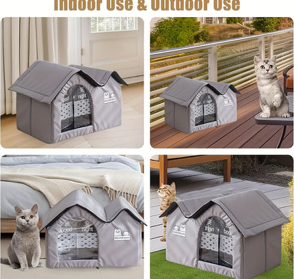 Cat Dog Bed House for All-Season Comfort Shelter