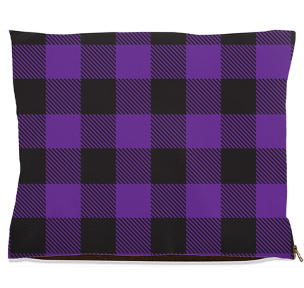Buffalo Plaid Purple Dog Bed-5