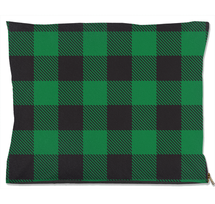 Buffalo Plaid Green Dog Bed-4