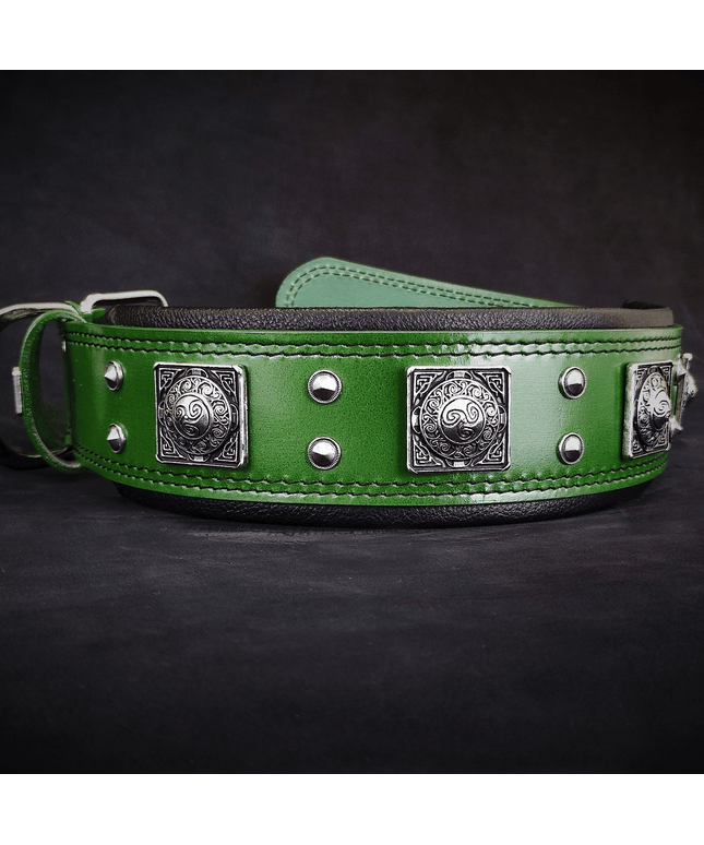 The "Eros" collar 2.5 inch wide Green