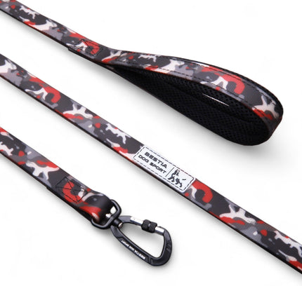 Bestia Dog Sport Tactical Leash Red Camo-0