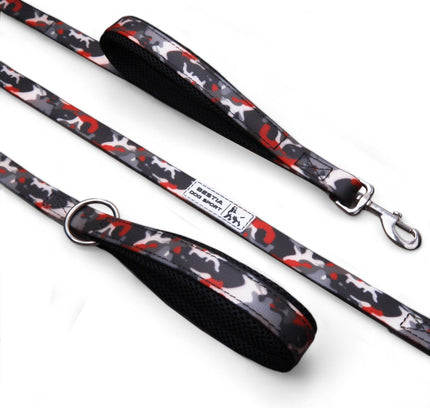 BESTIA DOG SPORT dual handle leash Red Camo-0