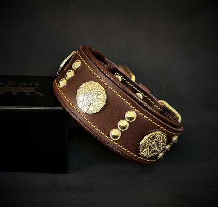 The "Maximus" collar 2 inch wide gold decoration-2