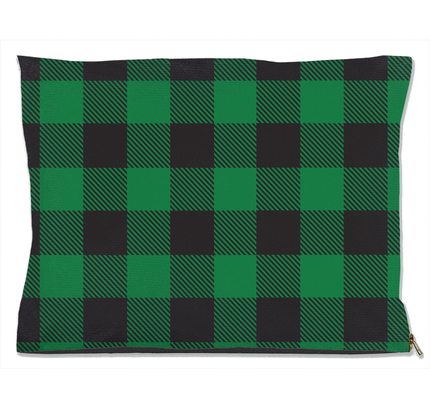 Buffalo Plaid Green Dog Bed-2