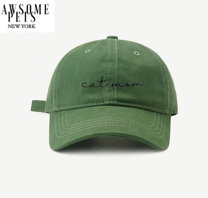 CAT MOM HAT - OLIVE GREEN-0