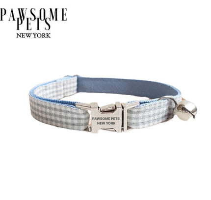 SMALL SIZE DOG & CAT COLLAR - CHARCOAL GREY STRIPE-0