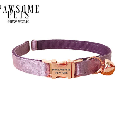 SMALL SIZE DOG & CAT COLLAR - SILVER PURPLE-0