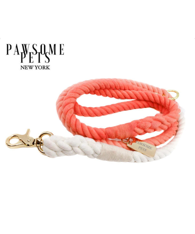 ROPE LEASH - CORAL CRUSH-0