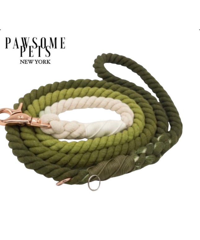 ROPE LEASH - OMBRE OLIVE-0