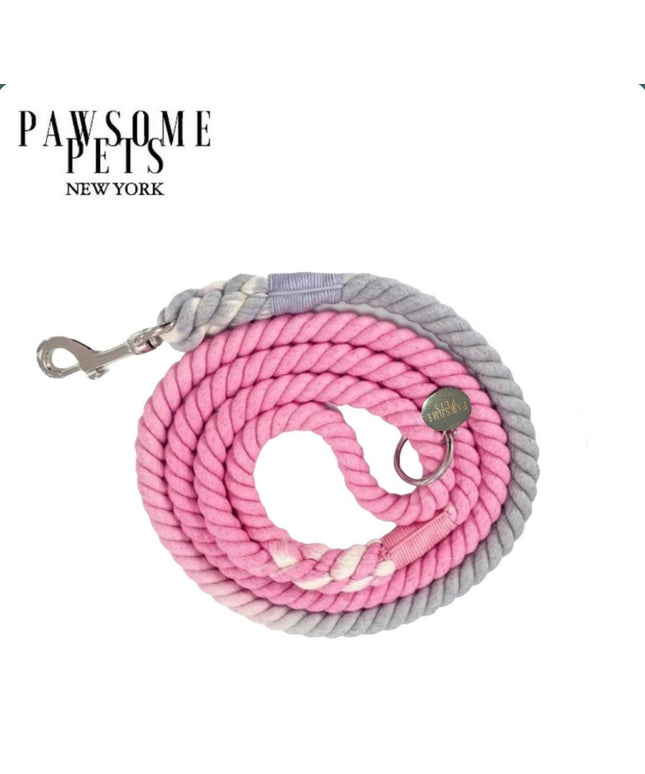 ROPE LEASH -  OMBRE GREY PINK-0