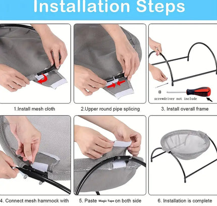 Cozy Cat Hammock Bed | Elevated Design, Breathable Mesh, Easy-Clean, Supports 15lbs-1