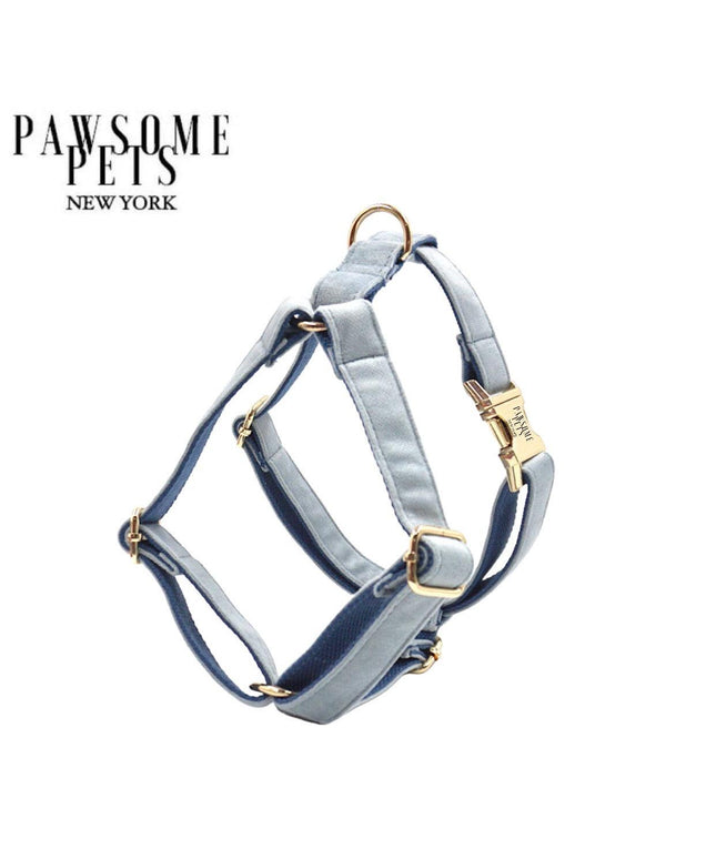 STEP IN HARNESS - BLUE GREY-0