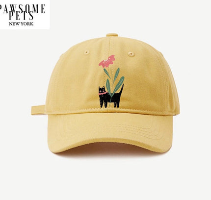 CAT MOM HAT - CAT WITH FLOWER-0