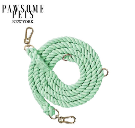HANDS FREE DOG ROPE LEASH - MINT GREEN-0
