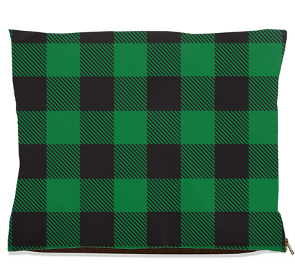 Buffalo Plaid Green Dog Bed-5