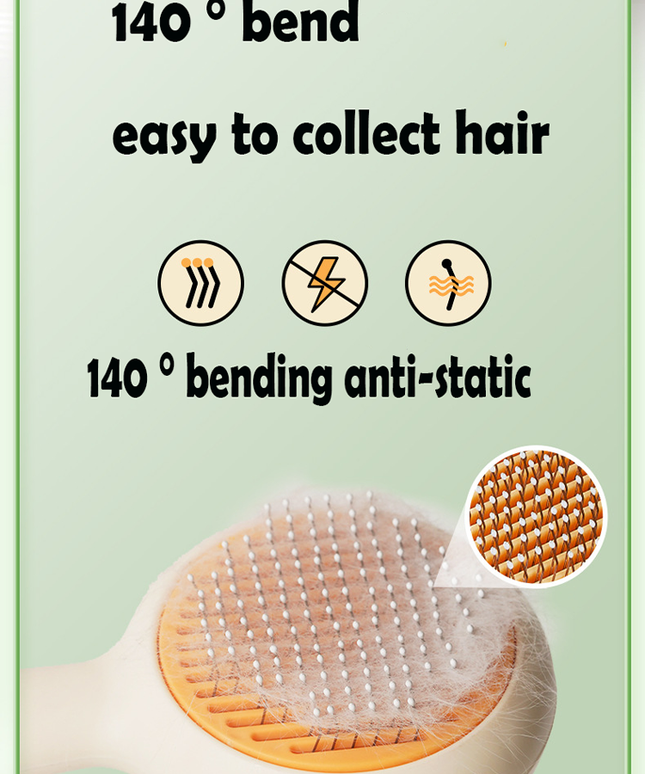 The "Stainless Steel" Anti-Shedding Brush (Non-Slip Grip)