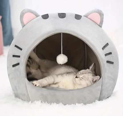 Cozy Cat Bed: Warm Pet House, Kitten Cave, and Sleeping Bag-1