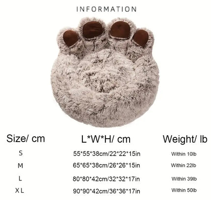 Cuddly Cute Bear Paw Shape Pet Sofa-1