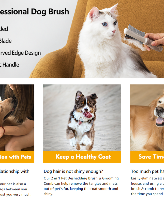 The "Master Groomer" 2-in-1 Brush (Double-Sided & All Coats)