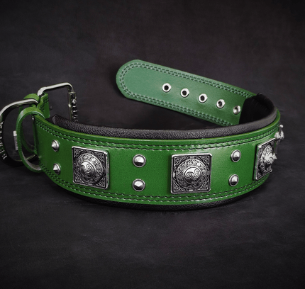 The "Eros" collar 2.5 inch wide Green