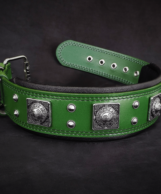 The "Eros" collar 2.5 inch wide Green
