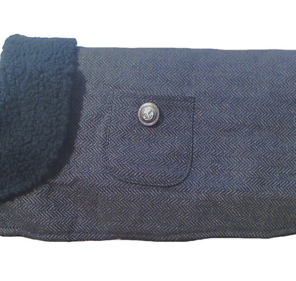 PA Brown Herringbone Dog Coat-4