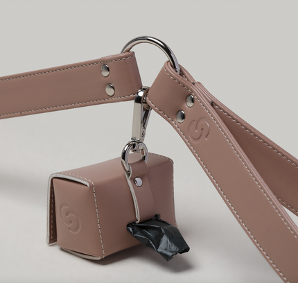 Blush pink apple leather lead-1