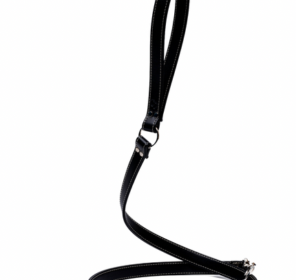 Black apple leather lead-4