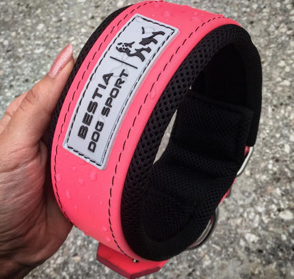 BESTIA DOG SPORT COLLAR NEON PINK-2