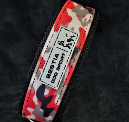 BESTIA DOG SPORT COLLAR RED CAMO-2