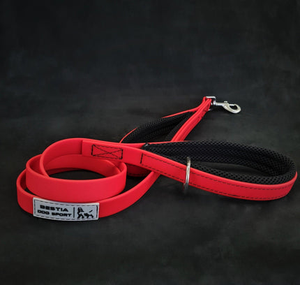 BESTIA DOG SPORT dual handle leash Red-1