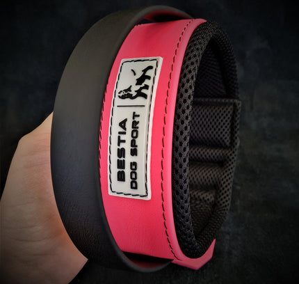 BESTIA DOG SPORT HANDLE COLLAR NEON PINK
