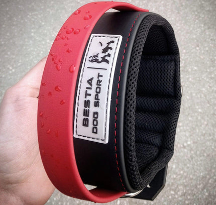 BESTIA DOG SPORT RED HANDLE COLLAR-2