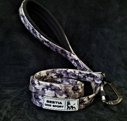 Bestia Dog Sport Tactical Leash Grey Camo-1