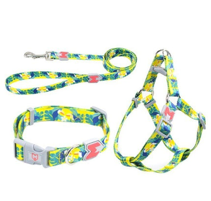 Cat Dog Collar Harness Leash Adjustable Nylon Pet Traction Cat Dog Collar Adjustable Quick Release Pet Harness Belt-1