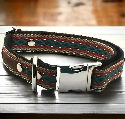 Designer Paws: Stylish Handcrafted Cotton Collar for Medium Dogs-0