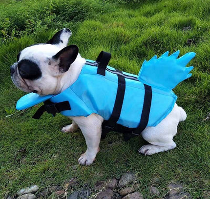 Dog Life Vest Summer Shark Pet Life Jacket Dog Clothes Dogs Swimwear Pets Swimming Suit New-0