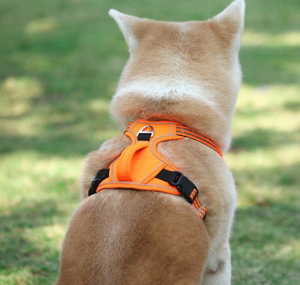 Dog Soft Adjustable Harness Pet Large Dog Walk Out Harness Vest Collar Hand Strap for Small Medium Large Dogs-4