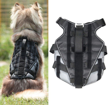 Durable Dog Harness Tactical Military Dog Vest No Pull Pet Training Harnesses Vest for Medium Large Dogs M L XL-0