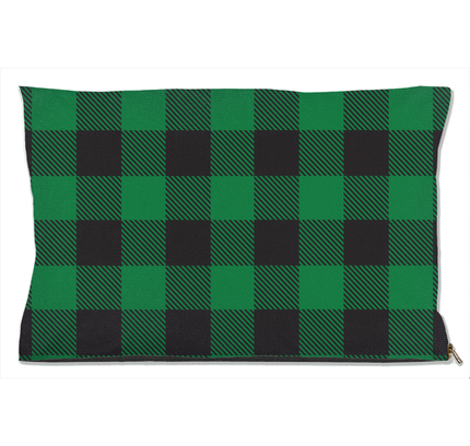 Buffalo Plaid Green Dog Bed-0