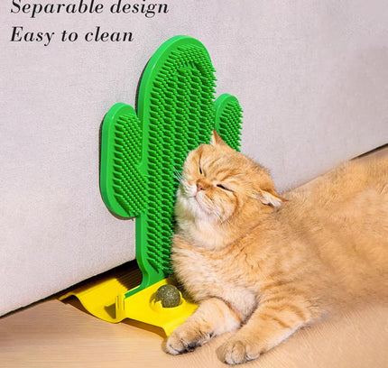 The "Cactus" 3-in-1 Self Groomer (Catnip & Scratcher)