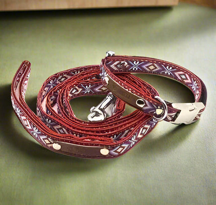 Engraved Charm Cotton Dog Collar by No.29s-3