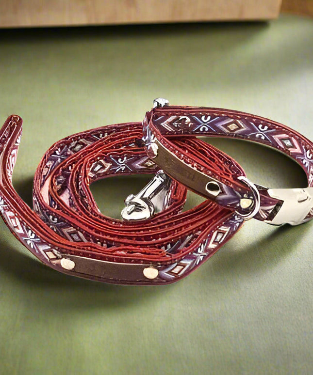 Engraved Charm Cotton Dog Collar by No.29s-3