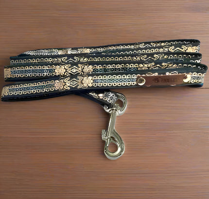 Finnigan's Luxury Pup walking Lead with  Metal Buckle-0