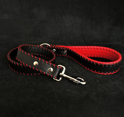 Handstitched soft leather leash-0