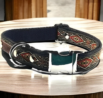 Personalised Embossed Cotton Dog Collar-0