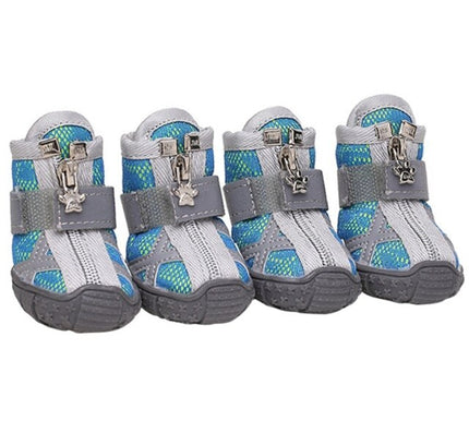 4pcs Waterproof Winter Pet Dog Shoes Anti-slip Rain Snow Boots Footwear Thick Warm For Small Cats Dogs Puppy Dog Socks Booties-5