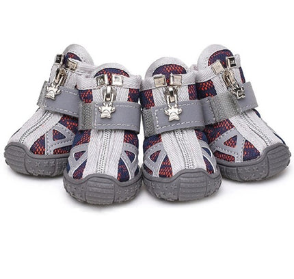 4pcs Waterproof Winter Pet Dog Shoes Anti-slip Rain Snow Boots Footwear Thick Warm For Small Cats Dogs Puppy Dog Socks Booties-6