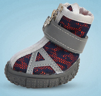 4pcs Waterproof Winter Pet Dog Shoes Anti-slip Rain Snow Boots Footwear Thick Warm For Small Cats Dogs Puppy Dog Socks Booties-4