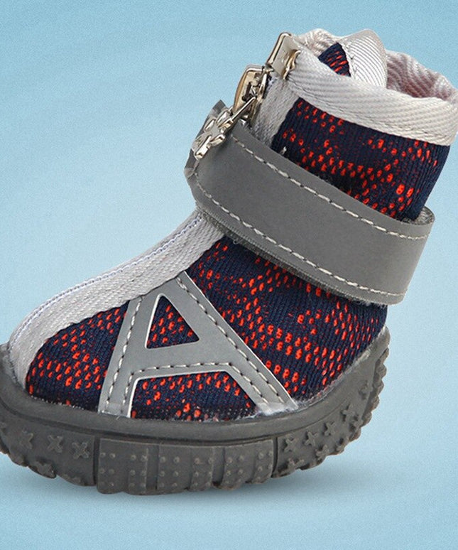 4pcs Waterproof Winter Pet Dog Shoes Anti-slip Rain Snow Boots Footwear Thick Warm For Small Cats Dogs Puppy Dog Socks Booties-4